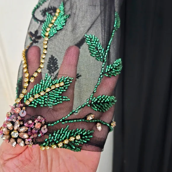 Mac Duggal 67870 Beaded Illusion High Neck Trumpet Gown SZ 6 NWOT - Picture 13 of 14